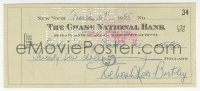 7w0596 DEBORAH KERR canceled check 1955 she gave $25 to the Equity Library Theatre!