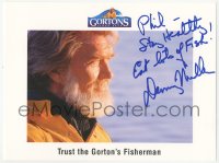 7w0303 DENNY MILLER signed 6x8 color photo AND signed letter 1980s as the Gorton's Fisherman!