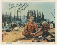 7w0656 JOCK MAHONEY signed color English FOH LC 1962 close up in a scene from Tarzan Goes To India!
