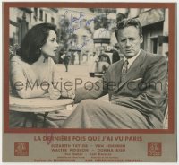 7w0296 ELIZABETH TAYLOR signed French LC 1956 with Van Johnson in The Last Time I Saw Paris!