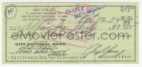 7w0598 GIG YOUNG canceled check 1974 he paid the Alhambra Theater $23.92 for wardrobe!