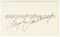 7w0669 ANGELA LANSBURY signed 3x5 index card 1990s it could be framed with the included color REPRO!