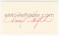 7w0670 ANN BLYTH signed 3x5 index card 1980s it can be framed & displayed with a repro!