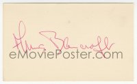 7w0672 ANNE BANCROFT signed 3x5 index card 1980s it can be framed & displayed with a repro!