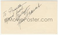 7w0673 ANNE FRANCIS signed 3x5 index card 1980s it can be framed with the included REPRO photo!