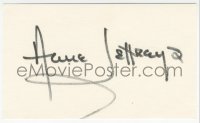 7w0674 ANNE JEFFREYS signed 3x5 index card 1980s it can be framed & displayed with a repro still!