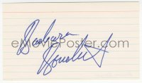 7w0677 BARBARA BOUCHET signed 3x5 index card 1980s it can be framed & displayed with a repro still!