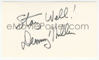7w0688 DENNY MILLER signed 3x5 index card 1980s it can be framed & displayed with a repro photo!