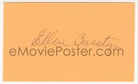 7w0692 ELLEN BURSTYN signed 3x5 index card 1980s can be framed & displayed with a repro still!