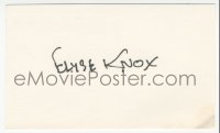 7w0693 ELYSE KNOX signed 3x5 index card 1980s can be framed & displayed with a repro still!