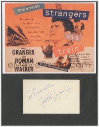 7w0665 FARLEY GRANGER signed 3x5 index card in 9x11 matted display 1980s ready to hang on your wall!