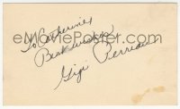 7w0701 GIGI PERREAU signed 3x5 index card 1980s it can be framed & displayed with a repro still!