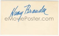 7w0708 HENRY BRANDON signed 3x5 index card 1970s it can be framed & displayed with a repro still!