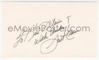 7w0711 JACK ELAM signed 3x5 index card 1970s it can be framed & displayed with a repro still!