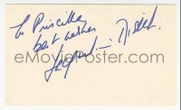 7w0712 JACQUELINE BISSET signed 3x5 index card 1980s can be framed & displayed with a repro still!