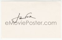7w0715 JAMES FOX signed 4x6 index card 1970s it can be framed & displayed with a repro still!