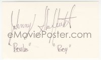 7w0730 JOHNNY SHEFFIELD signed 3x5 index card 1980s it can be framed & displayed with a repro still!