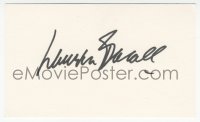 7w0740 LAUREN BACALL signed 3x5 index card 1970s it can be framed & displayed with a repro!