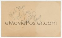 7w0744 MARTHA RAYE signed 3x5 index card 1950s it could be framed with the included REPRO!