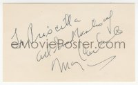 7w0746 MARY CARLISLE signed 3x5 index card 1980s can be framed & displayed with a repro still!