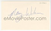 7w0748 MARY WILSON signed 3x5 index card 1980s it can be framed & displayed with a repro still!