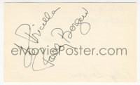 7w0758 POLLY BERGEN signed 3x5 index card 1980s it can be framed & displayed with a repro still!