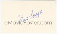 7w0765 ROBERT LOGGIA signed 3x5 index card 1980s it can be framed & displayed with a repro still!