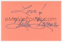 7w0772 STELLA STEVENS signed 4x6 index card 1990s it could be framed with the included color REPRO!