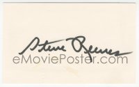 7w0774 STEVE REEVES signed 3x5 index card 1980s it can be framed & displayed with a repro still!