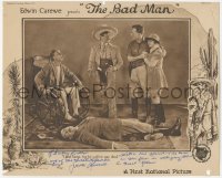 7w0089 BAD MAN signed LC 1923 by Jack Mulhall, who's with bandit & others standing over dead guy!