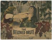 7w0091 BELOVED BRUTE signed LC 1924 by Victor McLaglen, who's not pictured on this card!