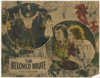 7w0090 BELOVED BRUTE signed LC 1924 by Victor McLaglen, who's holding another man over his head!