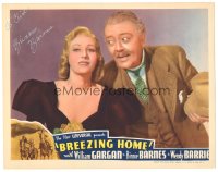 7w0093 BREEZING HOME signed LC 1937 by Binnie Barnes, who's with Raymond Walburn!