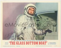 7w0106 GLASS BOTTOM BOAT signed LC #6 1966 by Rod Taylor, who's in astronaut outfit in test chamber!