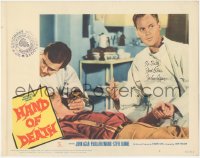 7w0109 HAND OF DEATH signed LC #6 1962 by John Agar, helping youthful victim of the monster!