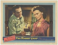 7w0130 RABBIT TRAP signed LC #3 1959 by Ernest Borgnine, close up with worried Bethel Leslie!
