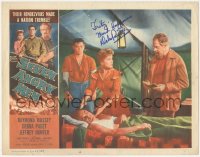 7w0138 SEVEN ANGRY MEN signed LC 1955 by Debra Paget, who's helping a wounded man in tent!