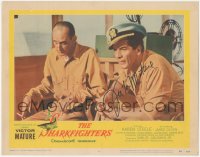 7w0140 SHARKFIGHTERS signed LC #6 1956 by Victor Mature, close up in uniform by Philip Coolidge!