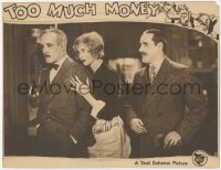 7w0158 TOO MUCH MONEY signed LC 1926 by Anna Q. Nilsson, who's with husband Lewis Stone, ultra rare!