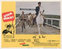 7w0165 VIVA MAX signed LC #6 1970 by Peter Ustinov, who's riding horse across international border!