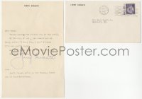7w0588 JIMMY DURANTE signed letter 1955 thanking a fan & telling about his new record!