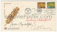 7w0644 AUDREY MEADOWS/JOYCE RANDOLPH/ART CARNEY signed first day cover 1963 Honeymooners actors!