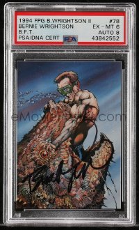 7w0651 BERNIE WRIGHTSON slabbed signed trading card 1994 BFT Series Two: More Macabre #78, cool art!
