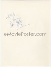 7w0279 DENNY MILLER signed 9x12 paper 1970s it can be framed & displayed with a repro photo!