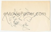 7w0661 FAYE DUNAWAY signed 4x6 paper 1980s she wrote Take it easy!