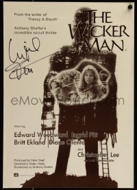 7w0056 INGRID PITT signed English 12x17 commercial poster 1990s by Ingrid Pitt, The Wicker Man!