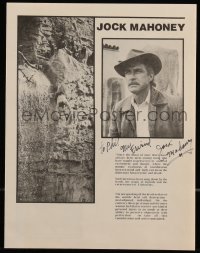 7w0330 JOCK MAHONEY signed brochure 1980s great images & information + Hagner art!