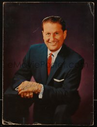 7w0328 LAWRENCE WELK signed Champagne Music brochure 1940s famed orchestra leader smiling in suit!