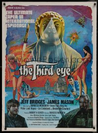 7w0048 THIRD EYE signed 27x37 special poster 1974 by Liv Lindeland, directed by Burgess Meredith!
