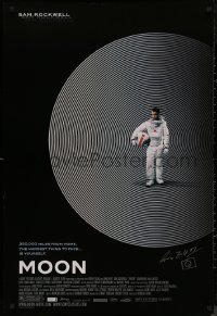 7w0037 MOON signed 1sh 2009 by director Duncan Jones, great image of lonely astronaut Sam Rockwell!